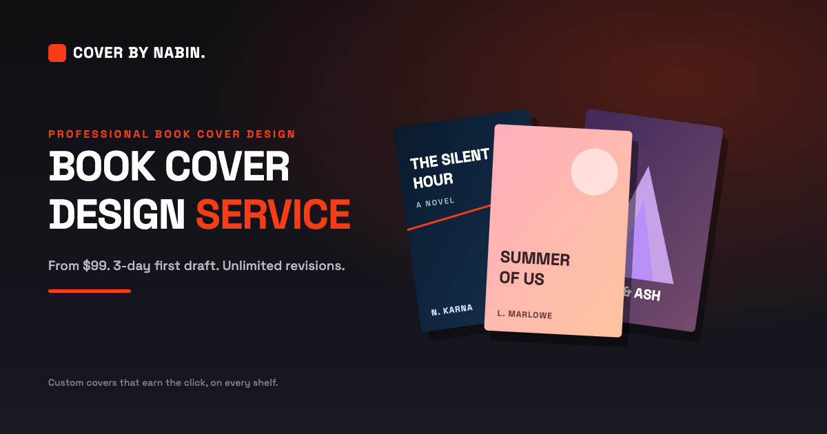 Book Cover Design Service: Process, Pricing, Timeline & Unlimited Revisions