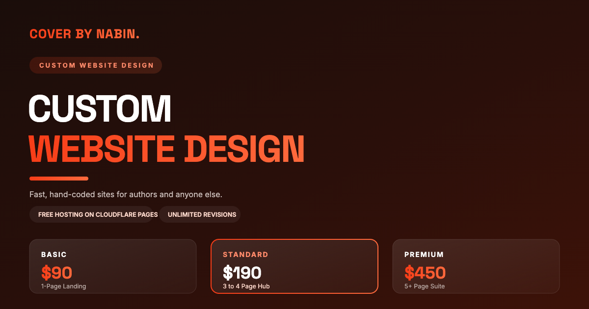 Custom Website Design: Process, Pricing, Timeline & Free Cloudflare Hosting